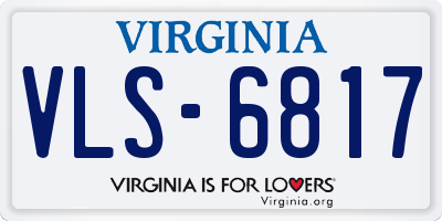 VA license plate VLS6817