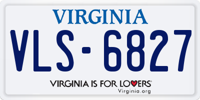 VA license plate VLS6827