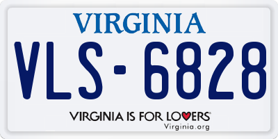 VA license plate VLS6828
