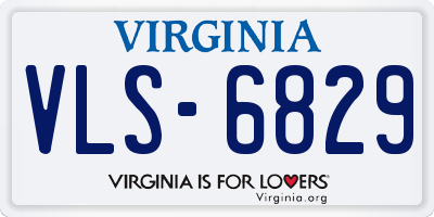 VA license plate VLS6829