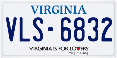 VA license plate VLS6832