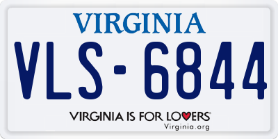 VA license plate VLS6844