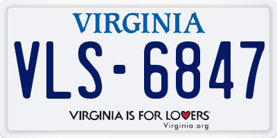 VA license plate VLS6847