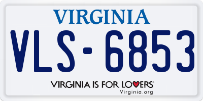 VA license plate VLS6853
