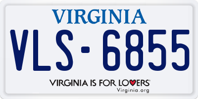 VA license plate VLS6855
