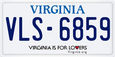VA license plate VLS6859