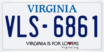 VA license plate VLS6861