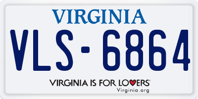VA license plate VLS6864