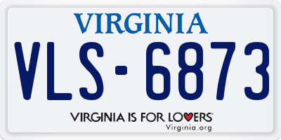 VA license plate VLS6873