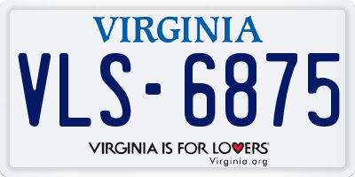 VA license plate VLS6875