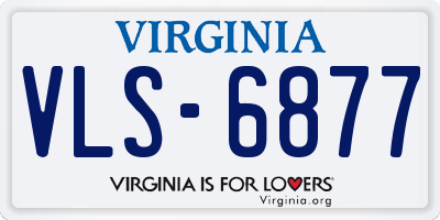 VA license plate VLS6877