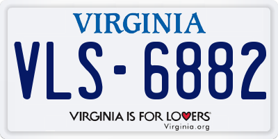VA license plate VLS6882