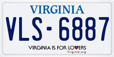 VA license plate VLS6887