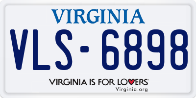 VA license plate VLS6898