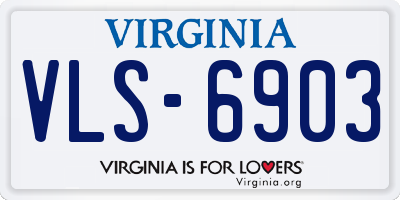 VA license plate VLS6903