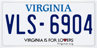 VA license plate VLS6904