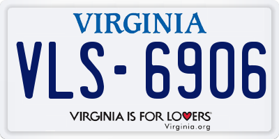 VA license plate VLS6906