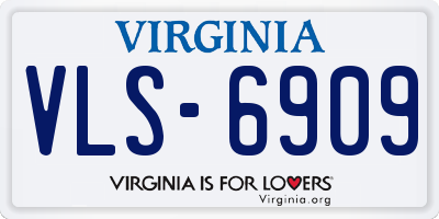 VA license plate VLS6909