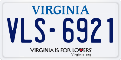 VA license plate VLS6921