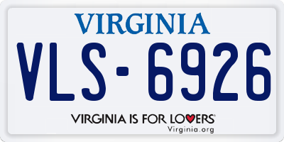 VA license plate VLS6926