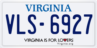 VA license plate VLS6927