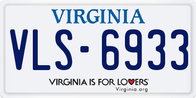 VA license plate VLS6933