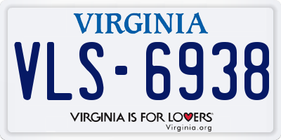 VA license plate VLS6938