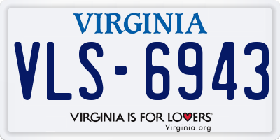 VA license plate VLS6943
