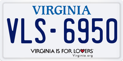 VA license plate VLS6950