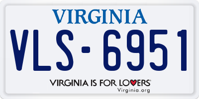 VA license plate VLS6951