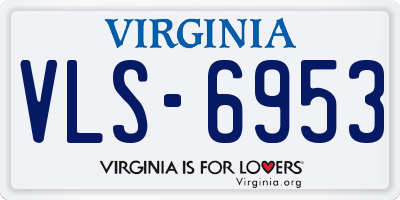 VA license plate VLS6953