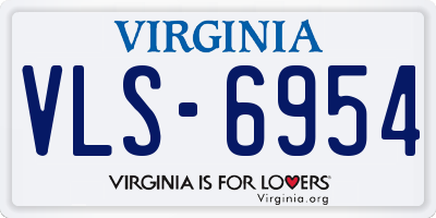 VA license plate VLS6954