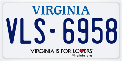 VA license plate VLS6958