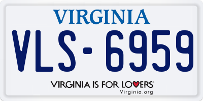 VA license plate VLS6959