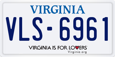 VA license plate VLS6961