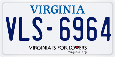 VA license plate VLS6964
