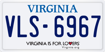 VA license plate VLS6967