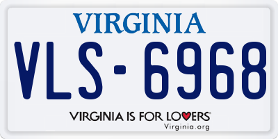 VA license plate VLS6968