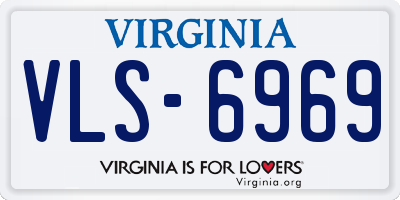 VA license plate VLS6969