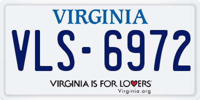 VA license plate VLS6972