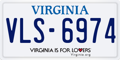 VA license plate VLS6974