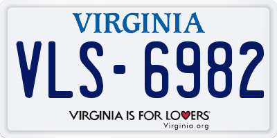 VA license plate VLS6982