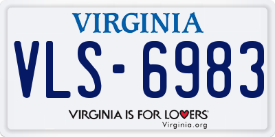 VA license plate VLS6983