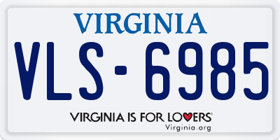VA license plate VLS6985