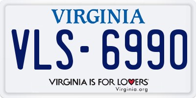 VA license plate VLS6990