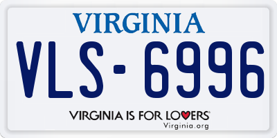 VA license plate VLS6996