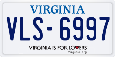 VA license plate VLS6997