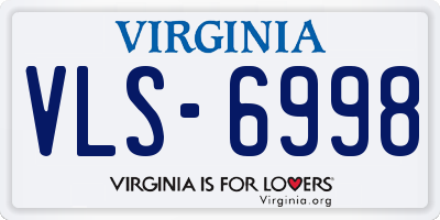 VA license plate VLS6998