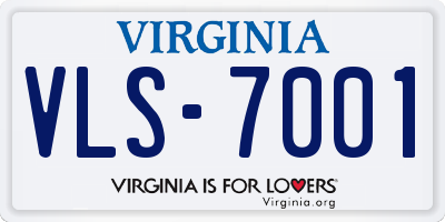 VA license plate VLS7001