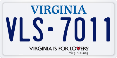 VA license plate VLS7011